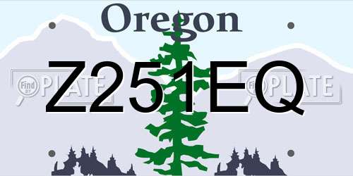 Z251EQ Oregon License Plate