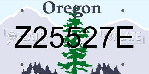 Z25527E Oregon License Plate