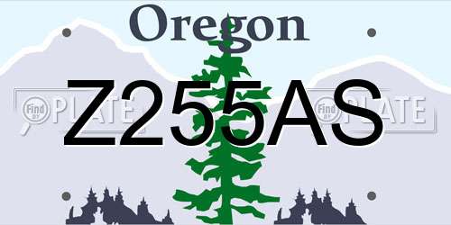 Z255AS Oregon License Plate