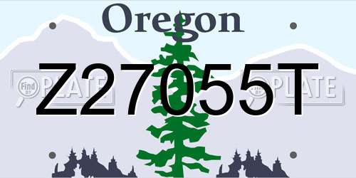 Z27055T Oregon License Plate