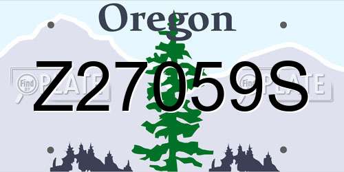 Z27059S Oregon License Plate
