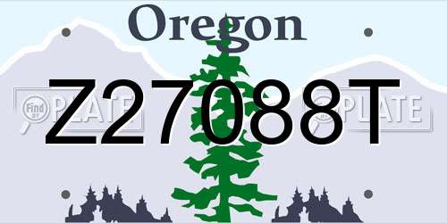 Z27088T Oregon License Plate