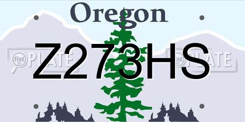 Z273HS Oregon License Plate