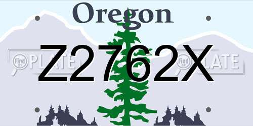 Z2762X Oregon License Plate