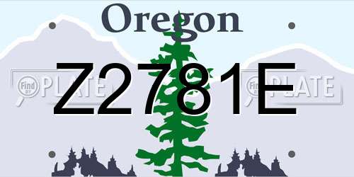 Z2781E Oregon License Plate