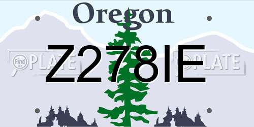 Z278IE Oregon License Plate