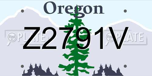 Z2791V Oregon License Plate