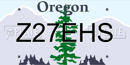 Z27EHS Oregon License Plate