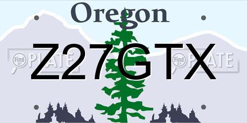 Z27GTX Oregon License Plate