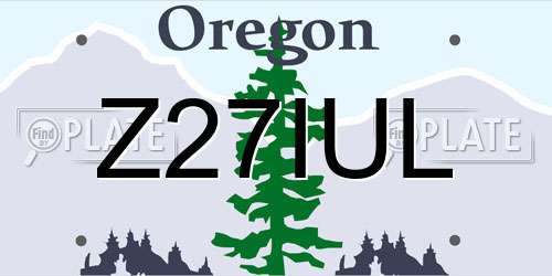 Z27IUL Oregon License Plate