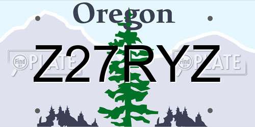 Z27RYZ Oregon License Plate