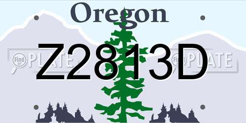 Z2813D Oregon License Plate