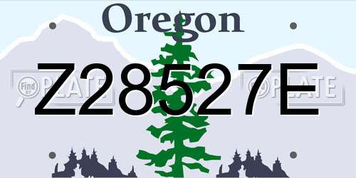 Z28527E Oregon License Plate