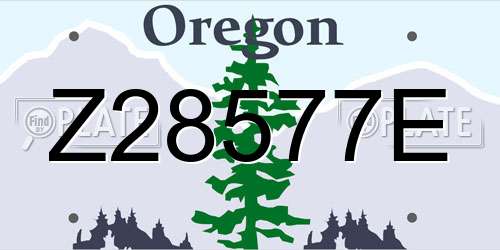 Z28577E Oregon License Plate