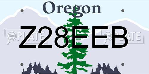 Z28EEB Oregon License Plate