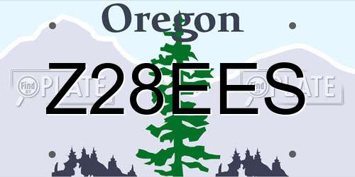 Z28EES Oregon License Plate