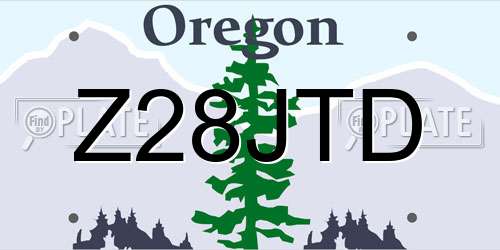 Z28JTD Oregon License Plate