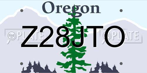 Z28JTO Oregon License Plate