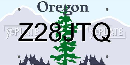 Z28JTQ Oregon License Plate