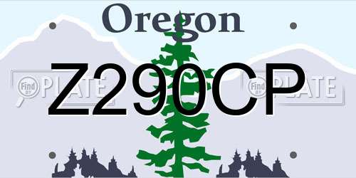 Z290CP Oregon License Plate