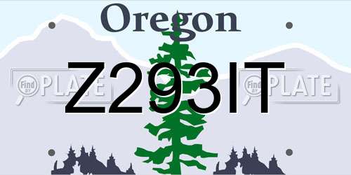 Z293IT Oregon License Plate