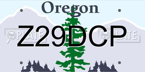 Z29DCP Oregon License Plate