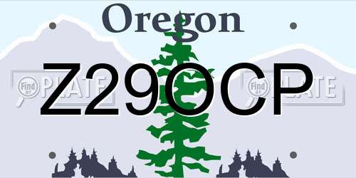 Z29OCP Oregon License Plate