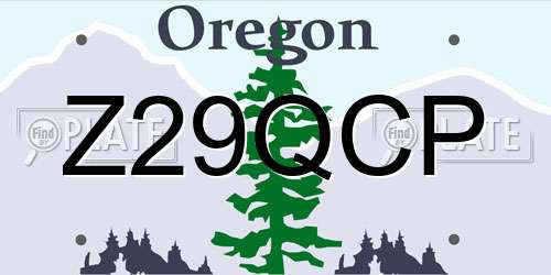 Z29QCP Oregon License Plate
