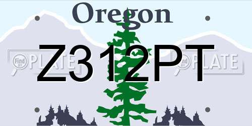 Z312PT Oregon License Plate
