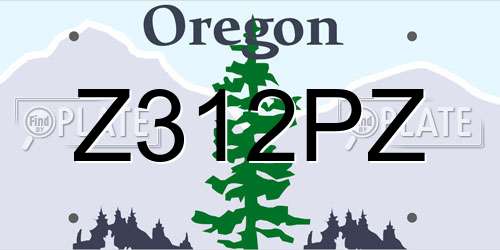 Z312PZ Oregon License Plate