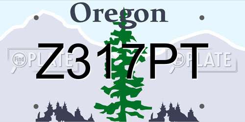 Z317PT Oregon License Plate