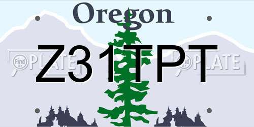 Z31TPT Oregon License Plate