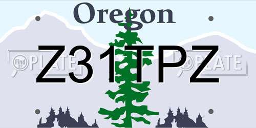 Z31TPZ Oregon License Plate