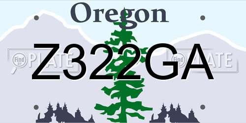 Z322GA Oregon License Plate