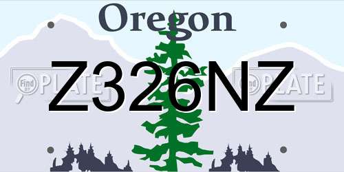 Z326NZ Oregon License Plate