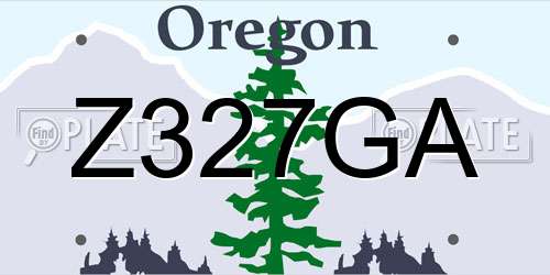 Z327GA Oregon License Plate