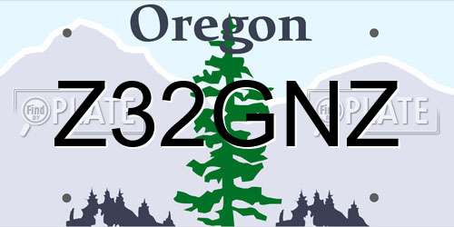 Z32GNZ Oregon License Plate