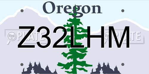 Z32LHM Oregon License Plate