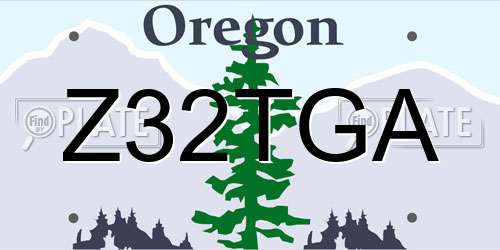 Z32TGA Oregon License Plate