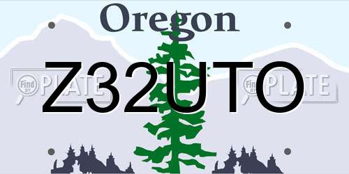 Z32UTO Oregon License Plate