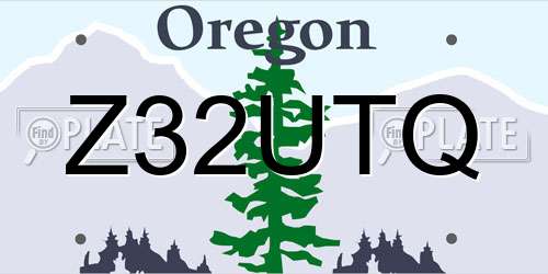 Z32UTQ Oregon License Plate