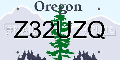 Z32UZQ Oregon License Plate