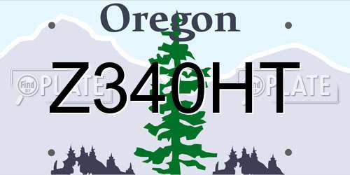 Z340HT Oregon License Plate