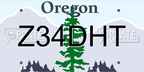 Z34DHT Oregon License Plate