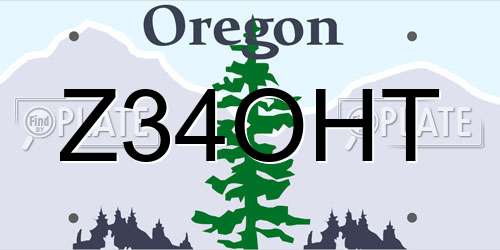 Z34OHT Oregon License Plate