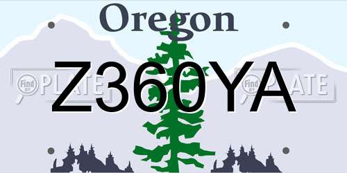Z360YA Oregon License Plate