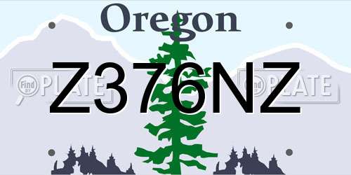 Z376NZ Oregon License Plate