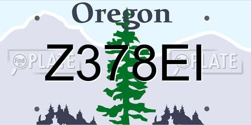 Z378EI Oregon License Plate