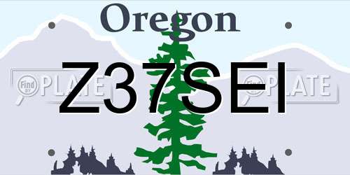 Z37SEI Oregon License Plate