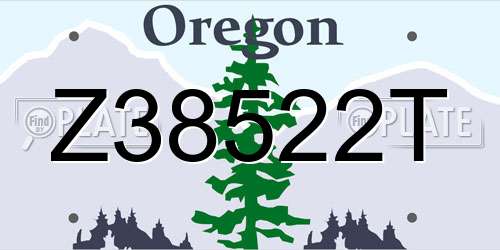 Z38522T Oregon License Plate